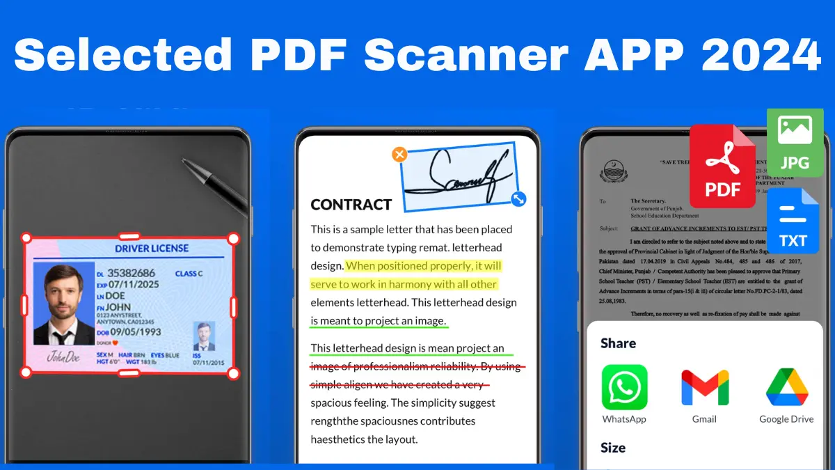 Selected PDF Scanner APP 2024